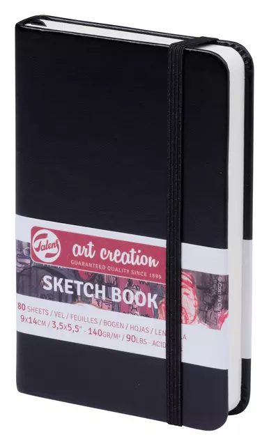 Een Schetsboek TAC 9X14 140g FSC# zwart koop je bij All Office Kuipers BV