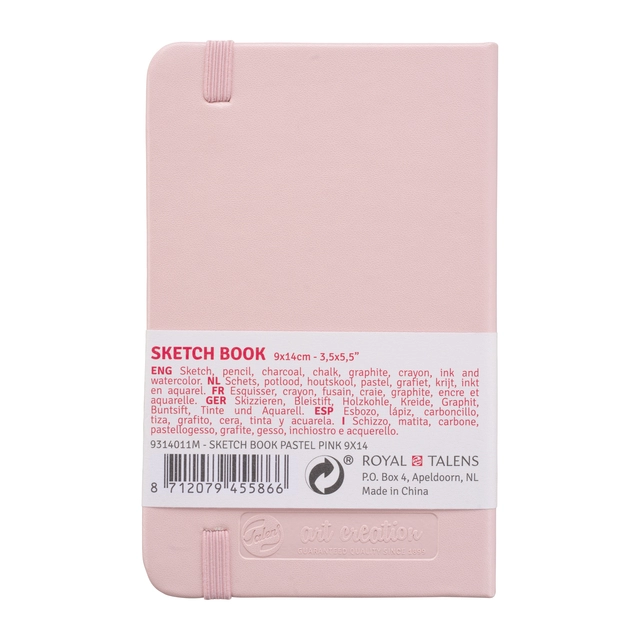 Een Schetsboek Talens Art Creation 80 witte vellen 140gr 90x140mm roze koop je bij Kantorice office & business supplies