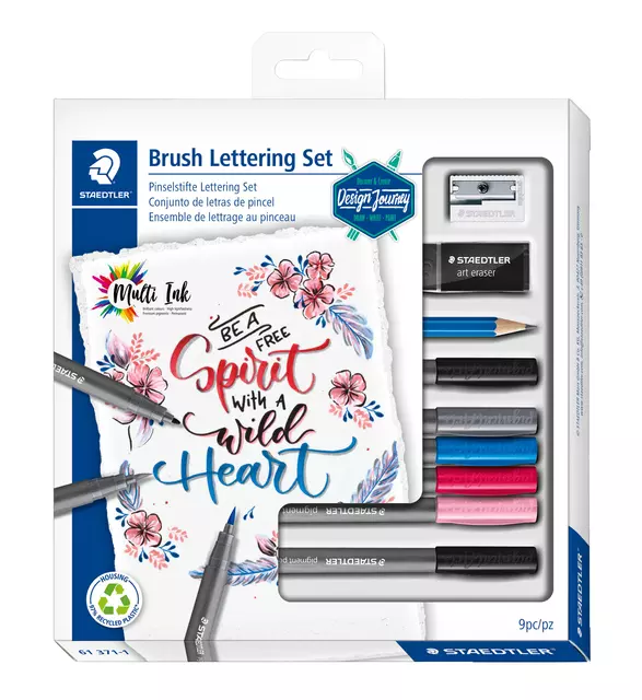 Een Brushletteringset Staedtler Design Journey 9-delige set koop je bij De Rijk Kantoorshop