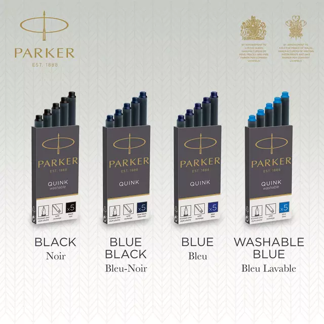 Een Inktpatroon Parker Quink blauwzwart koop je bij All Office Kuipers BV