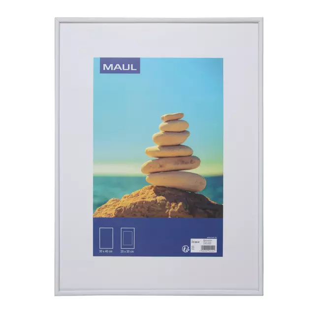 Een Fotolijst MAUL art 30x40cm kunststof wit koop je bij All Office Kuipers BV