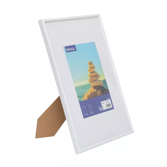 Een Fotolijst MAUL art 21x30cm kunststof frame wit koop je bij Clippz! Office Supplies