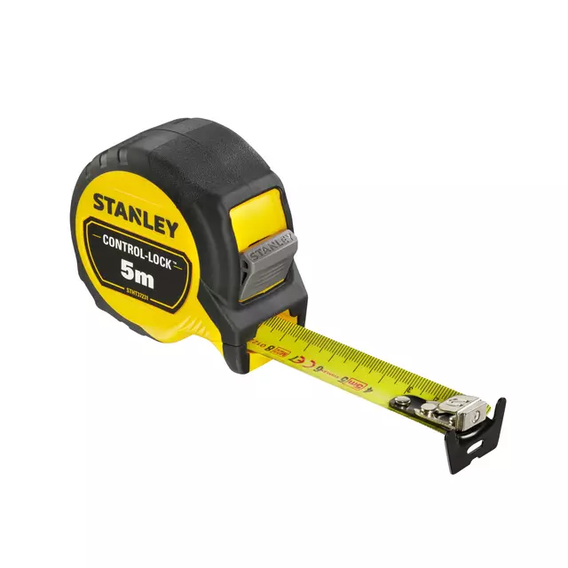 Een Rolmaat Stanley Control-Lock 5 meter 25mm koop je bij Continu Kantoor