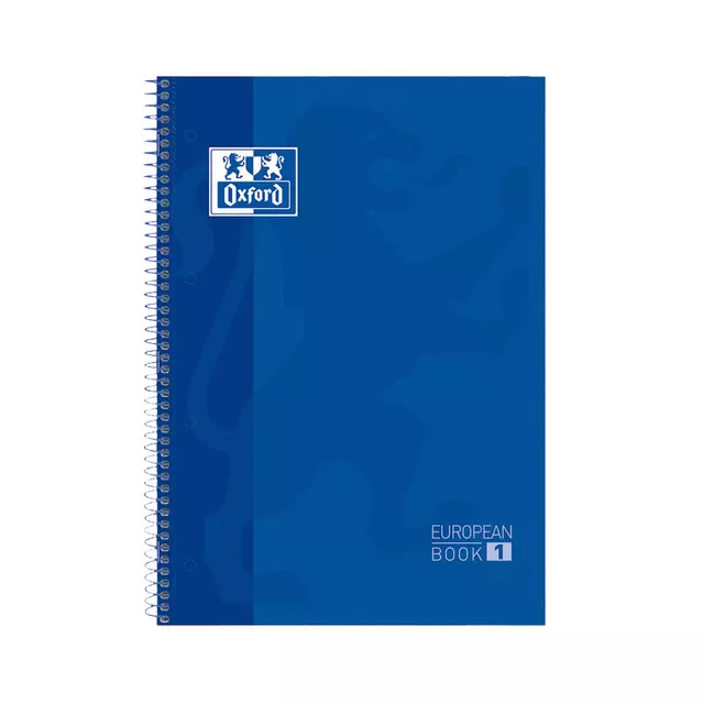 Een Carnet de notes Oxford Classic Europeanbook A4+ 4 perforations carreau 5x5 80fls bleu foncé koop je bij QuickOffice BV