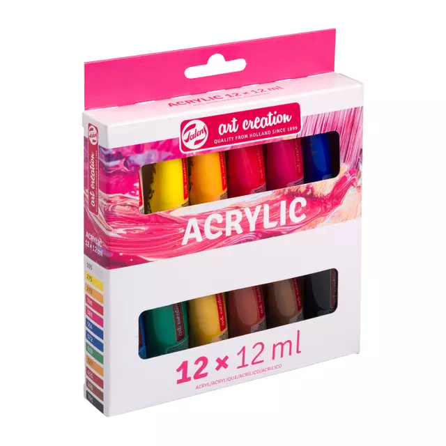 Een Acrylverf TAC 12ml set 12 kleuren koop je bij All Office Kuipers BV