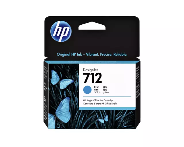 Een Inktcartridge HP 712 3ED67A blauw koop je bij All Office Kuipers BV