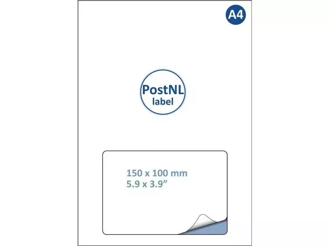 Een Label PostNL IEZZY A4 1.000 150x100mm koop je bij All Office Kuipers BV