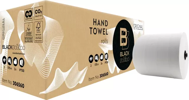 Een Handdoekrol BlackSatino Original PT50 2-laags 175m wit 306560 koop je bij Quality Office Supplies