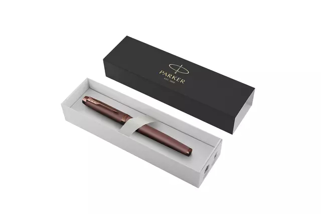 Een Vulpen Parker IM Monochrome burgundy GT fijn koop je bij De Rijk Kantoorshop