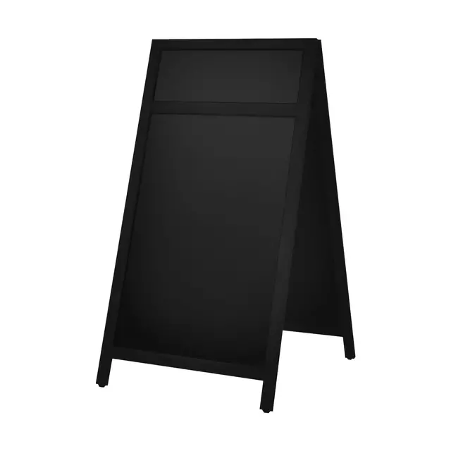 Een Krijt stoepbord Europel 660x1280mm met top zwart koop je bij De Rijk Kantoorshop