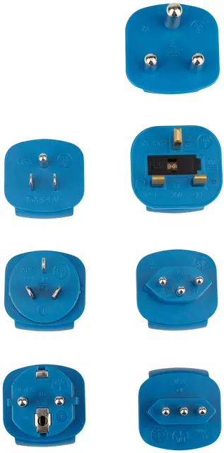 Een Reisstekker Brennenstuhl adapter wereld 150 landen met aarding zwart koop je bij Romijn Office Supply