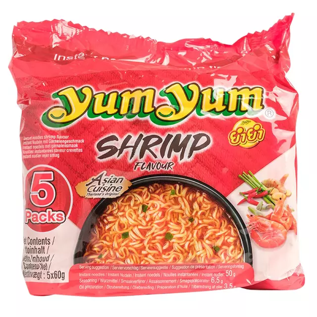 Een Noodles Yum Yum garnaal bami 5-pack 5x60gr koop je bij QuickOffice BV