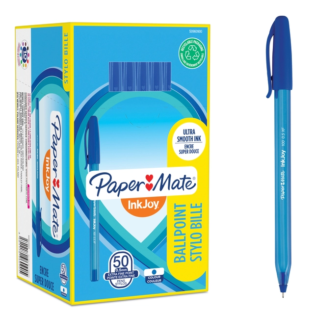 Balpen Paper Mate Inkjoy 100 fijn blauw