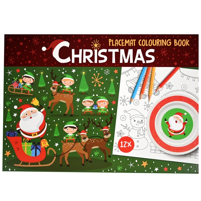 Een Kleurboek Kerst placemets A3 12 vellen koop je bij Clippz! Office Supplies