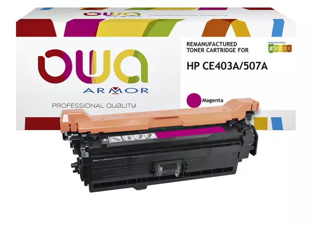 Een Tonercartridge OWA alternatief tbv HP CE403A rood koop je bij iPlusoffice