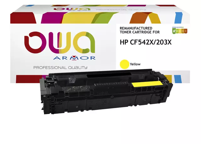 Een Tonercartridge OWA HP CF542X geel koop je bij All Office Kuipers BV