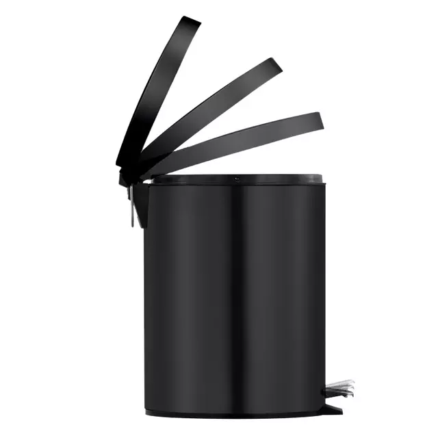 Een Afvalbak Vepa Bins pedaalemmer 5 liter zwart koop je bij Kantorice office & business supplies