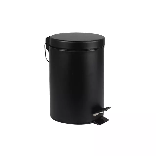 Een Afvalbak BRASQ pedaalemmer 3 liter zwart koop je bij All Office Kuipers BV