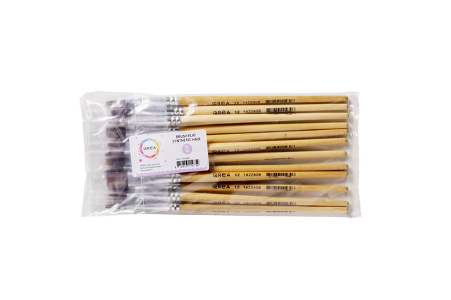 Een Kwast Qrea synthetisch haar nr 12 breedte 12,3mm koop je bij Kantorice office & business supplies