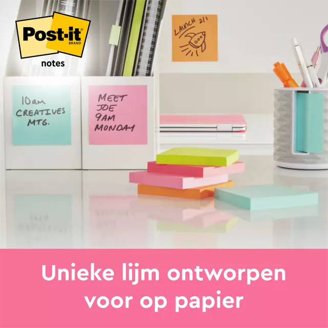 Een Memoblok 3M Post-it 654 76x76mm Energetic Colours 6 stuks koop je bij De Rijk Kantoorshop