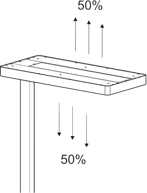 Werkplek tafelklem MAUL Javal LED dimbaar hg 120cm zwart