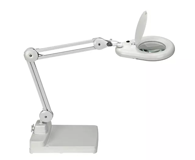 Een Loeplamp MAUL Viso LED met voet wit koop je bij De Joma BV