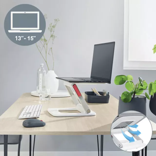 Een Laptopstandaard Leitz Ergo verstelbare multihoek koop je bij All Office Kuipers BV