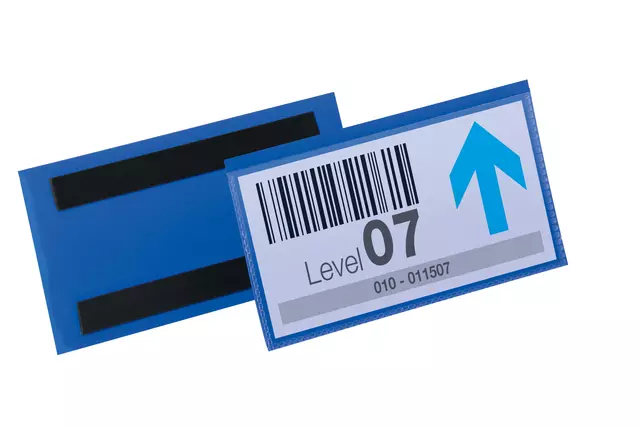 Een Documenthoes Durable magnetisch 150x67mm blauw koop je bij All Office Kuipers BV