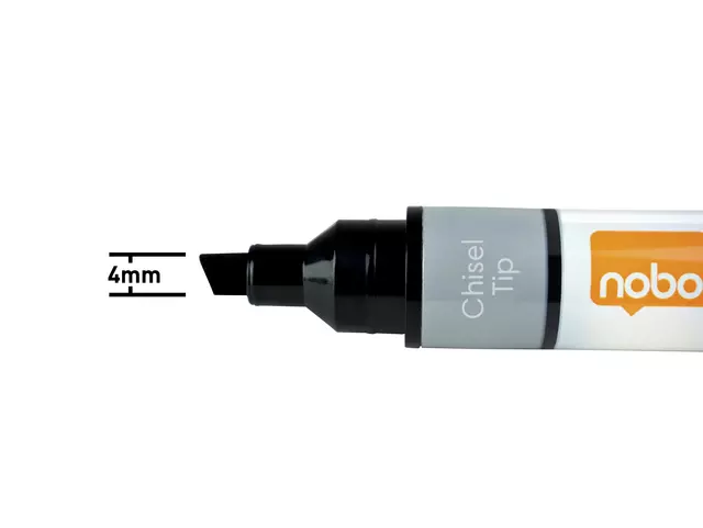 Een Viltstift Nobo whiteboard Liquid schuin ass 4mm koop je bij All Office Kuipers BV