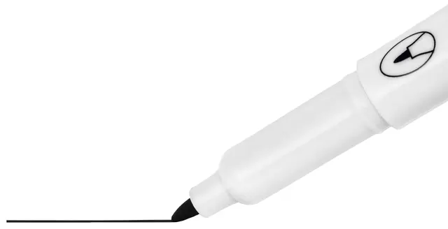 Een Viltstift Nobo whiteboard Glide fijn zwart 1mm 4stuks koop je bij De Joma BV