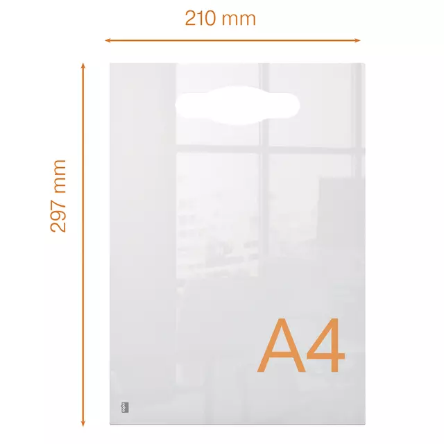Een Notitiebord Nobo transparant acryl met handgreep A4 koop je bij De Joma BV