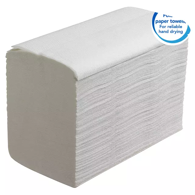 Een Handdoek Scott Essential i-vouw 1-laags 20x32cm 15x240stuks wit 6669 koop je bij De Joma BV