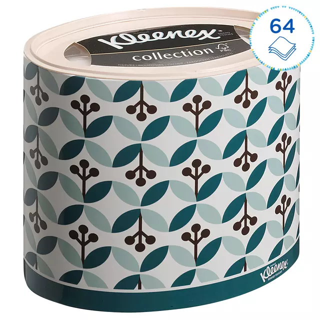 Een Facial tissues Kleenex 3-laags ovaal 10x64stuks wit 8826 koop je bij Sysdicom BV