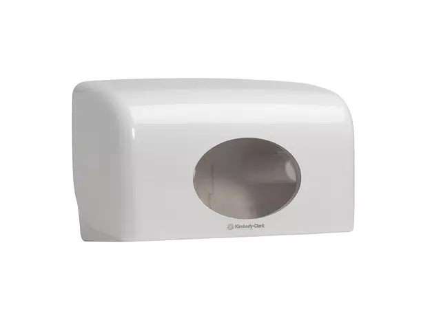 Een Toiletpapierdispenser Aquarius duo voor kleine rollen wit 6992 koop je bij De Joma BV