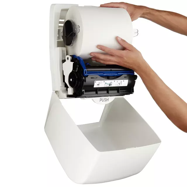 Een Handdoekroldispenser Aquarius 7375 wit koop je bij All Office Kuipers BV