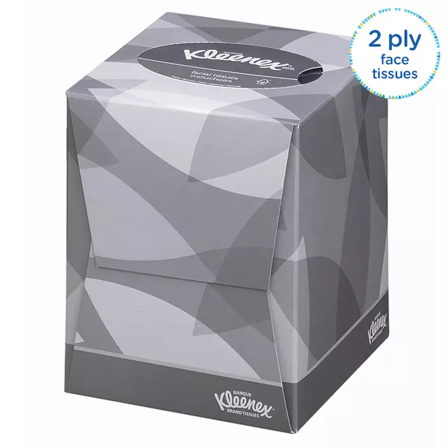 Een Facial tissues Kleenex 2-laags kubus 12x88stuks wit 8834 koop je bij De Joma BV