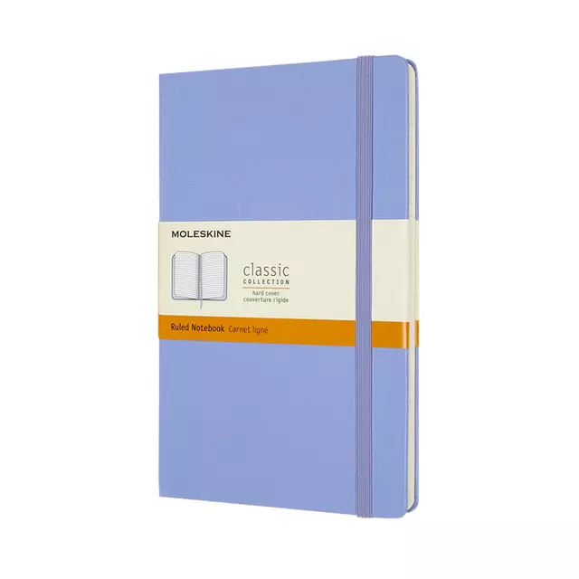 Een Notitieboek Moleskine large 130x210mm lijn hard cover hydrangea blue koop je bij iPlusoffice