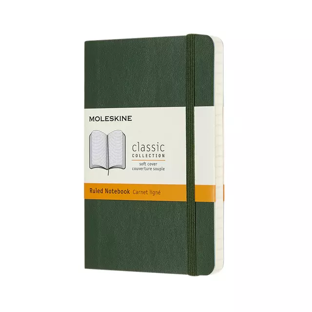 Een Notitieboek Moleskine pocket 90x140mm lijn soft cover myrtle green koop je bij De Joma BV