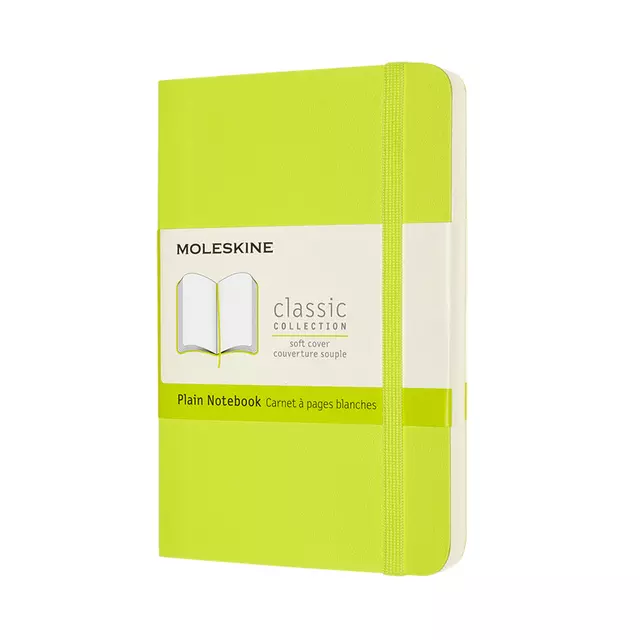 Een Notitieboek Moleskine pocket 90x140mm blanco soft cover lemon green koop je bij De Joma BV