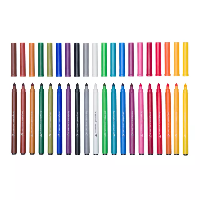 Een Viltstift Bruynzeel Super Point set á 20 kleuren koop je bij Clippz! Office Supplies