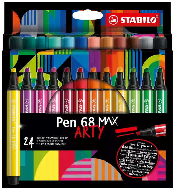 Een Viltstift STABILO Pen 68/24 Max Arty 24st assorti koop je bij All Office Kuipers BV