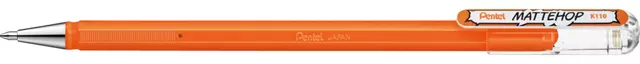 Een Gelschrijver Pentel K110 Mattehop M oranje koop je bij All Office Kuipers BV