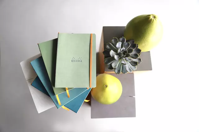 Een Notitieboek Rhodia A5 lijn 80 vel 90gr celadon koop je bij Quality Office Supplies