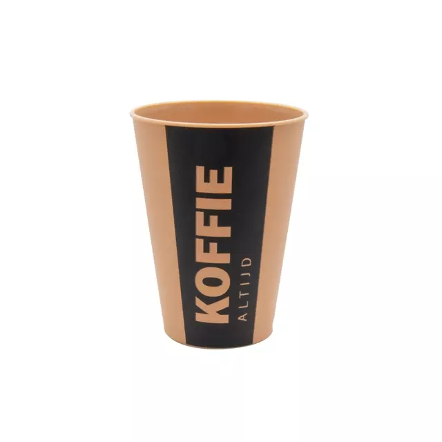 Een Beker IEZZY 180ml herbruikbaar Altijd Koffie 20 stuks bruin koop je bij De Joma BV