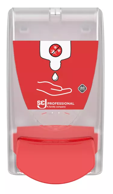 Een Desinfectiedispenser SCJ Proline Sanitise transparant koop je bij De Joma BV