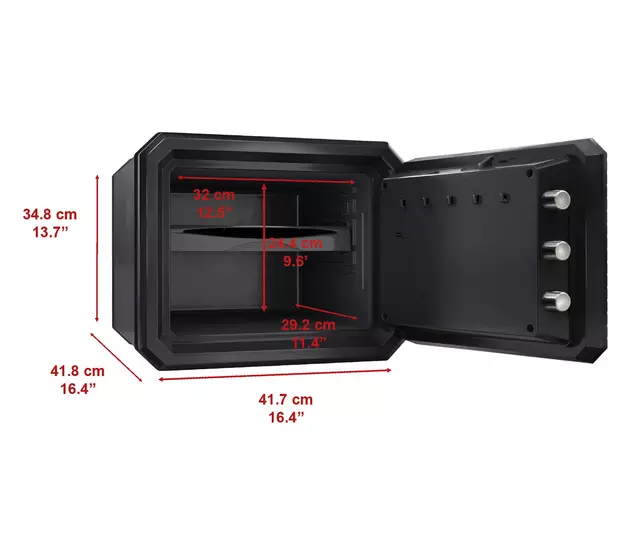 Een Kluis MasterLock brandvrij en waterdicht electronisch combi-slot L zwart koop je bij van Kerkvoorde & Hollander B.V.