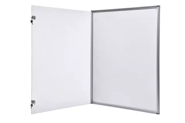 Een Binnenvitrine wand MAULextraslim whiteboard 9xA4 met slot koop je bij De Joma BV