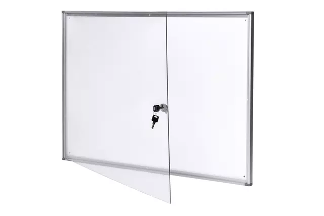 Een Binnenvitrine wand MAULextraslim whiteboard 8xA4 met slot koop je bij iPlusoffice