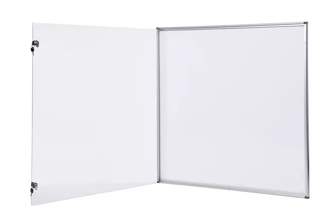 Een Binnenvitrine wand MAULextraslim whiteboard 12xA4 met slot koop je bij De Joma BV