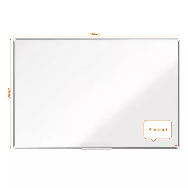 Whiteboard Nobo Premium Plus 120x180cm staal